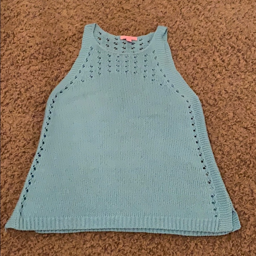 Lilly Pulitzer Baby blue knit sweater size M